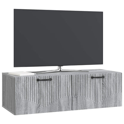 Vegghengt TV skap Grå sonoma 98 x 41 x 30 cm Konstruert tre