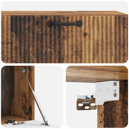 Vegghengt TV skap Gammelt tre 98 x 41 x 30 cm Konstruert tre