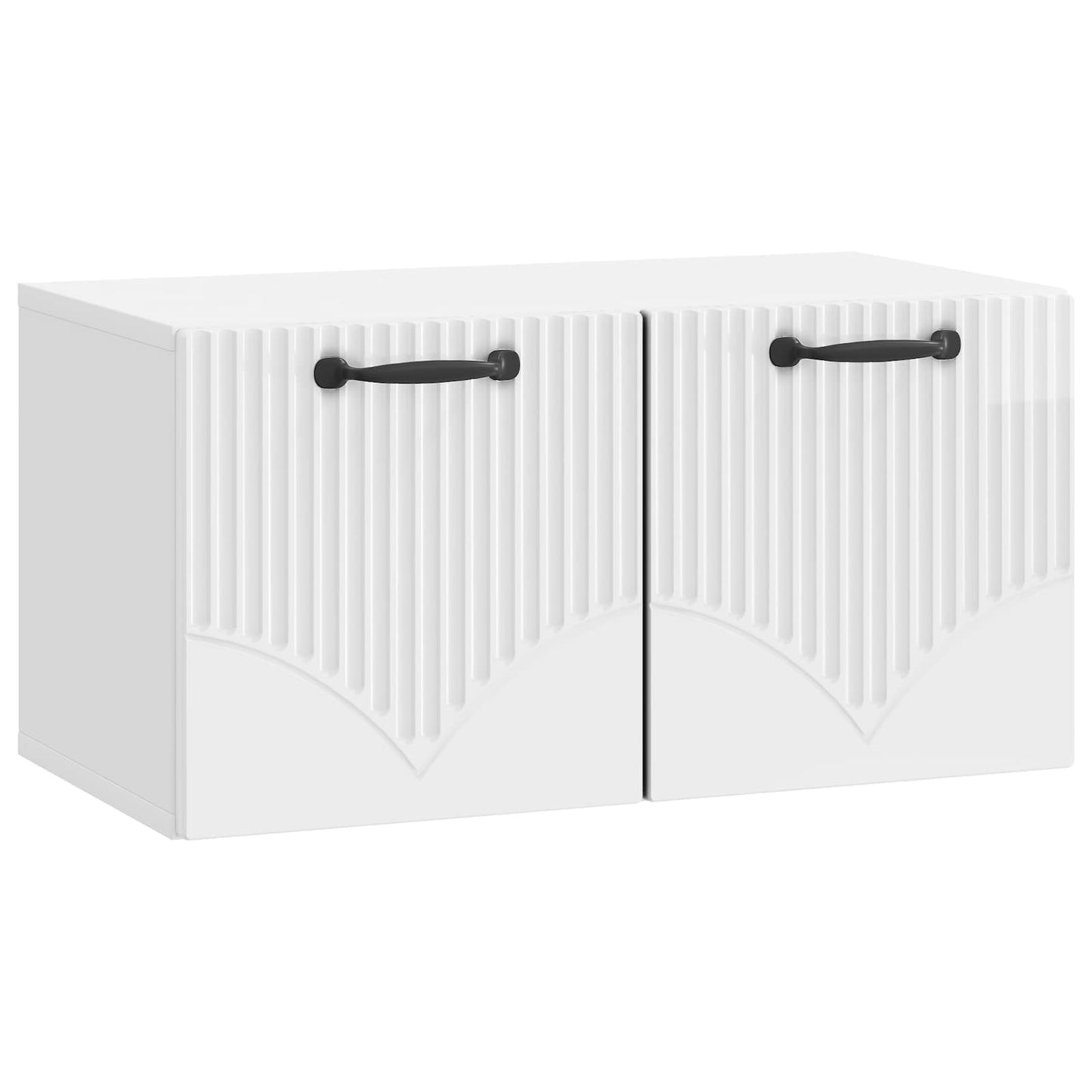 Vegghengt TV skap Veggmontert Høgglans hvit 59,5 x 31 x 30 cm