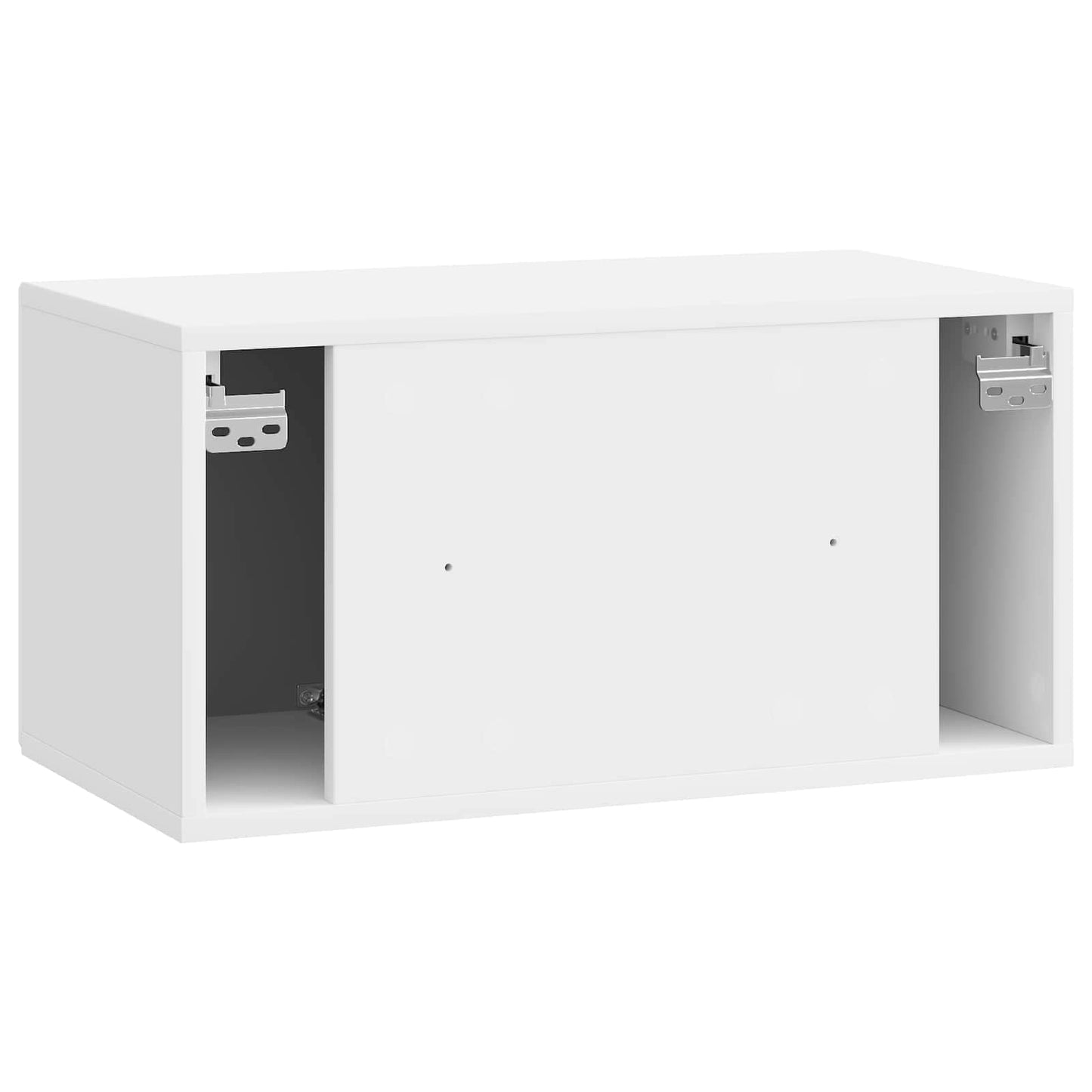 Vegghengt TV skap Veggmontert Høgglans hvit 59,5 x 31 x 30 cm