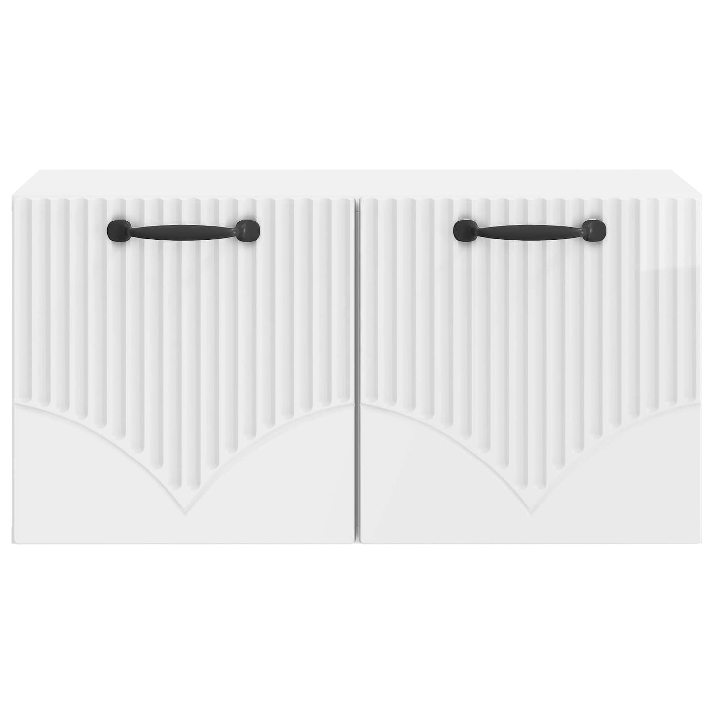 Vegghengt TV skap Veggmontert Høgglans hvit 59,5 x 31 x 30 cm
