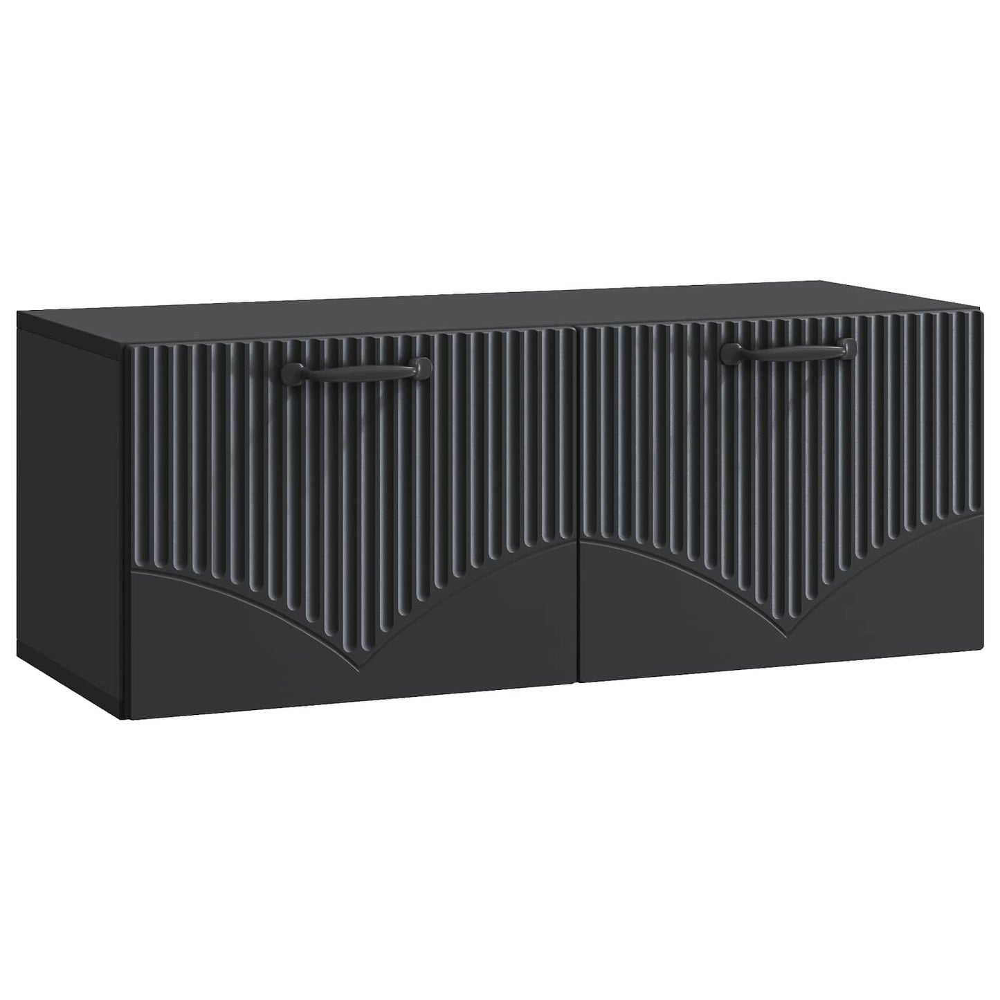 Vegghengt TV skap Svart 78,5 x 31 x 30 cm Konstruert tre