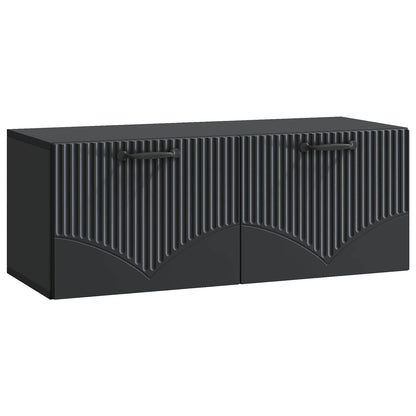 Vegghengt TV skap Svart 78,5 x 31 x 30 cm Konstruert tre