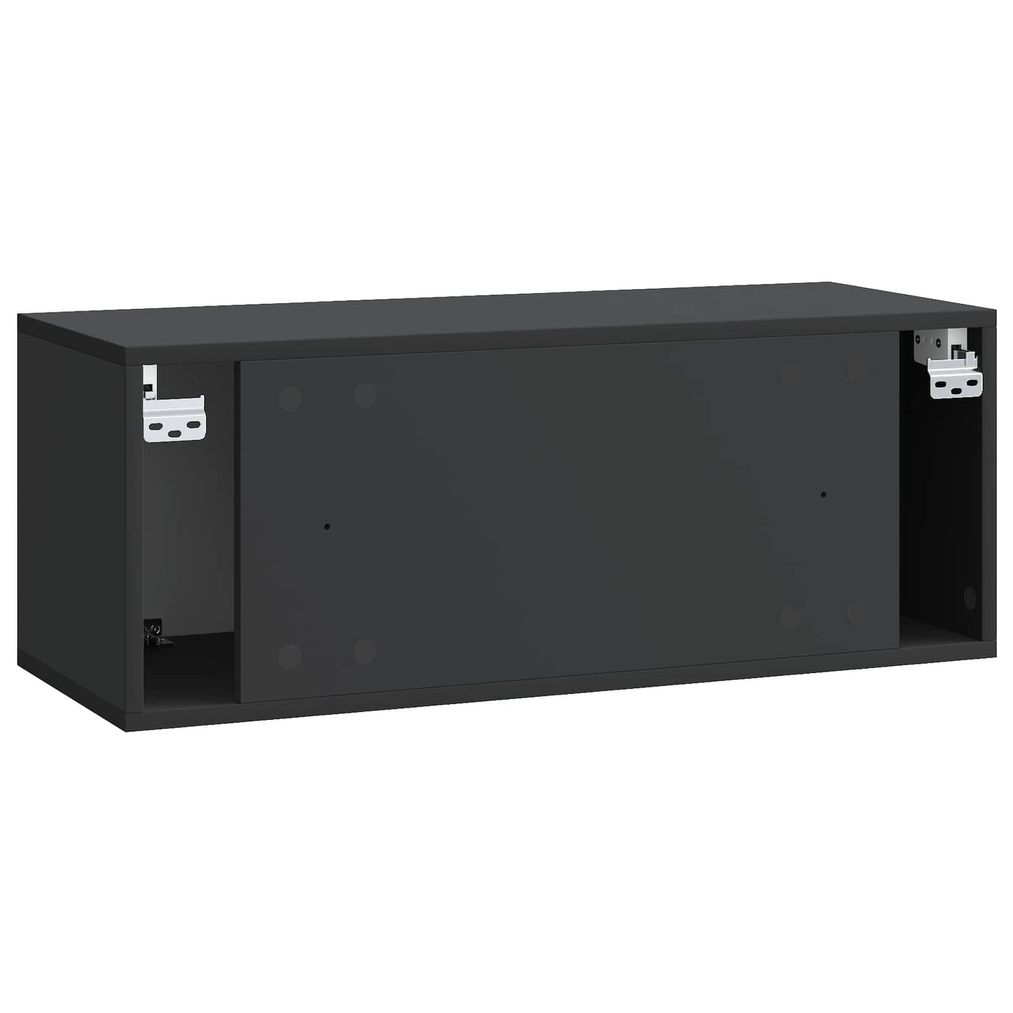 Vegghengt TV skap Svart 78,5 x 31 x 30 cm Konstruert tre