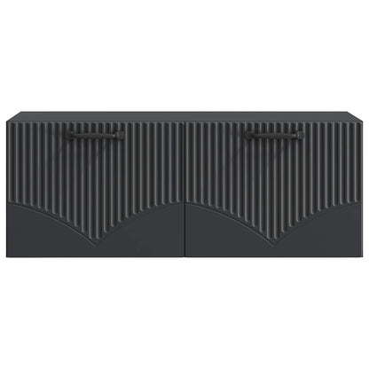 Vegghengt TV skap Svart 78,5 x 31 x 30 cm Konstruert tre