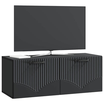 Vegghengt TV skap Svart 78,5 x 31 x 30 cm Konstruert tre