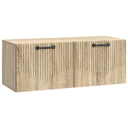 Vegghengt TV skap Sonoma eik 78,5 x 31 x 30 cm Konstruert tre