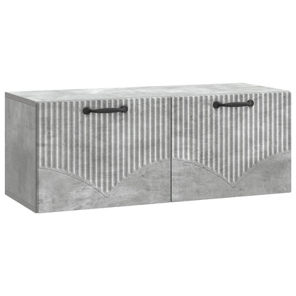 Vegghengt TV skap Betonggrå 78,5 x 31 x 30 cm Konstruert tre