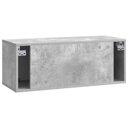Vegghengt TV skap Betonggrå 78,5 x 31 x 30 cm Konstruert tre