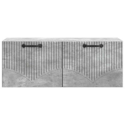 Vegghengt TV skap Betonggrå 78,5 x 31 x 30 cm Konstruert tre