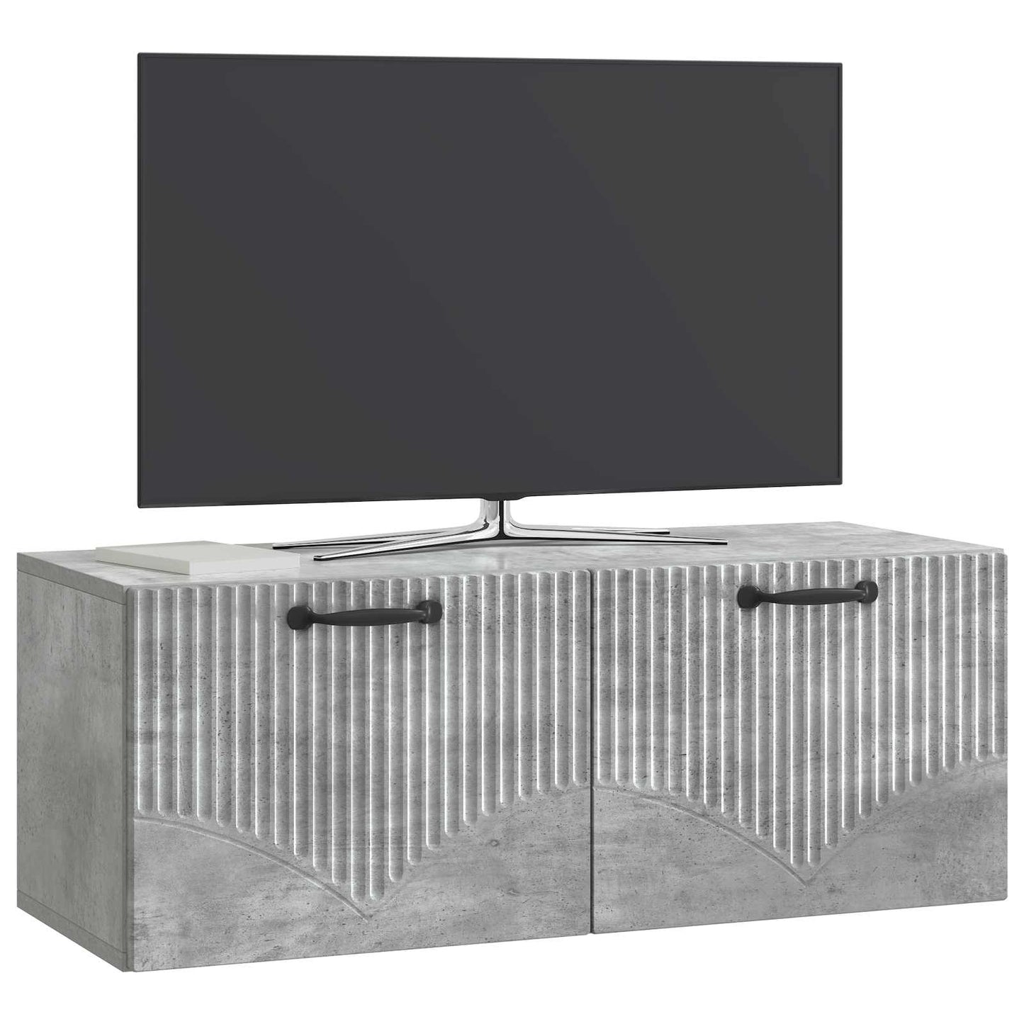 Vegghengt TV skap Betonggrå 78,5 x 31 x 30 cm Konstruert tre