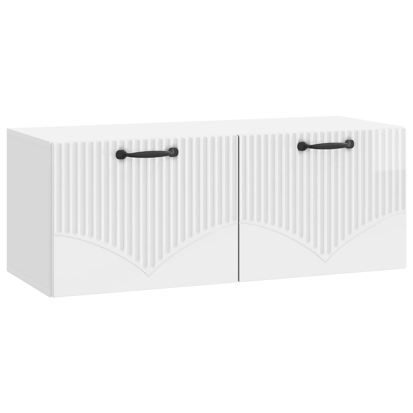 Vegghengt TV skap Veggmontert Høgglans hvit 78,5 x 31 x 30 cm