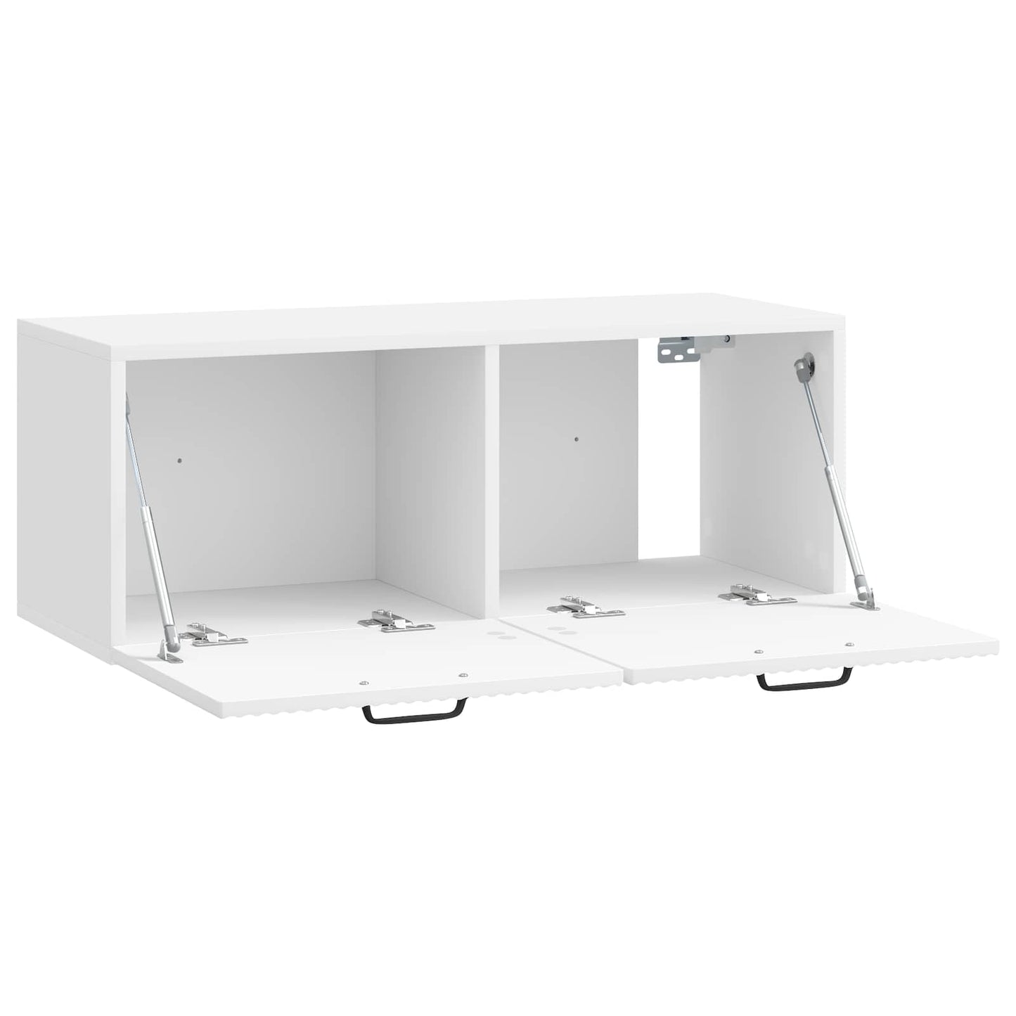 Vegghengt TV skap Veggmontert Høgglans hvit 78,5 x 31 x 30 cm