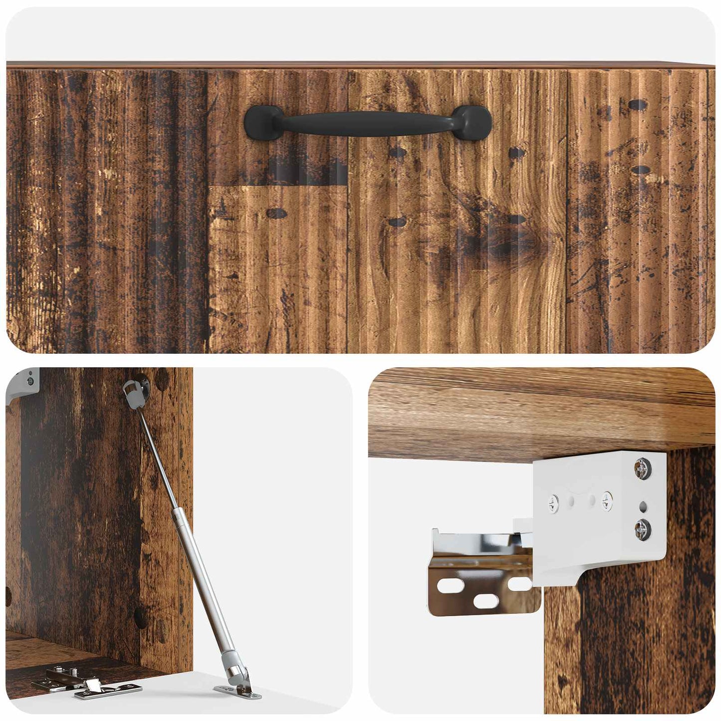 Vegghengt TV skap Gammelt tre 78,5 x 31 x 30 cm Konstruert tre