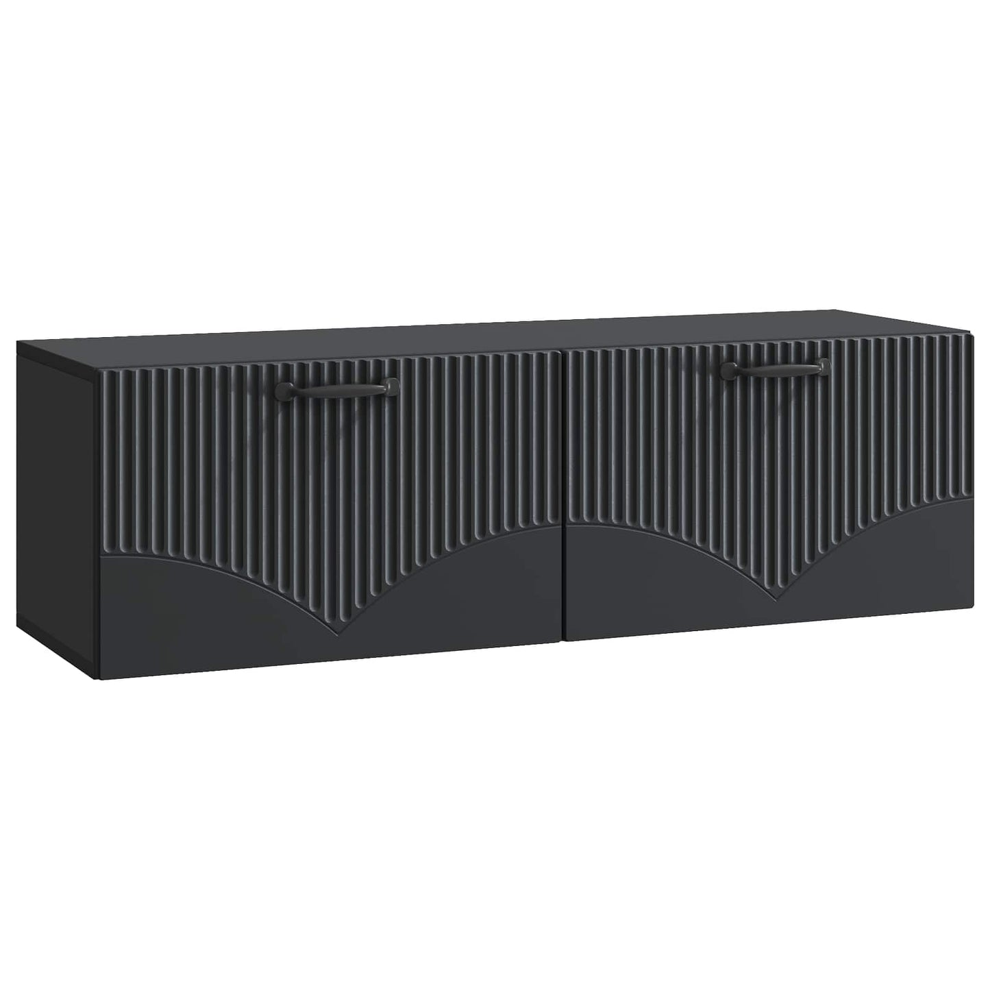 Vegghengt TV skap Svart 98 x 31 x 30 cm Konstruert tre