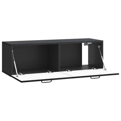 Vegghengt TV skap Svart 98 x 31 x 30 cm Konstruert tre