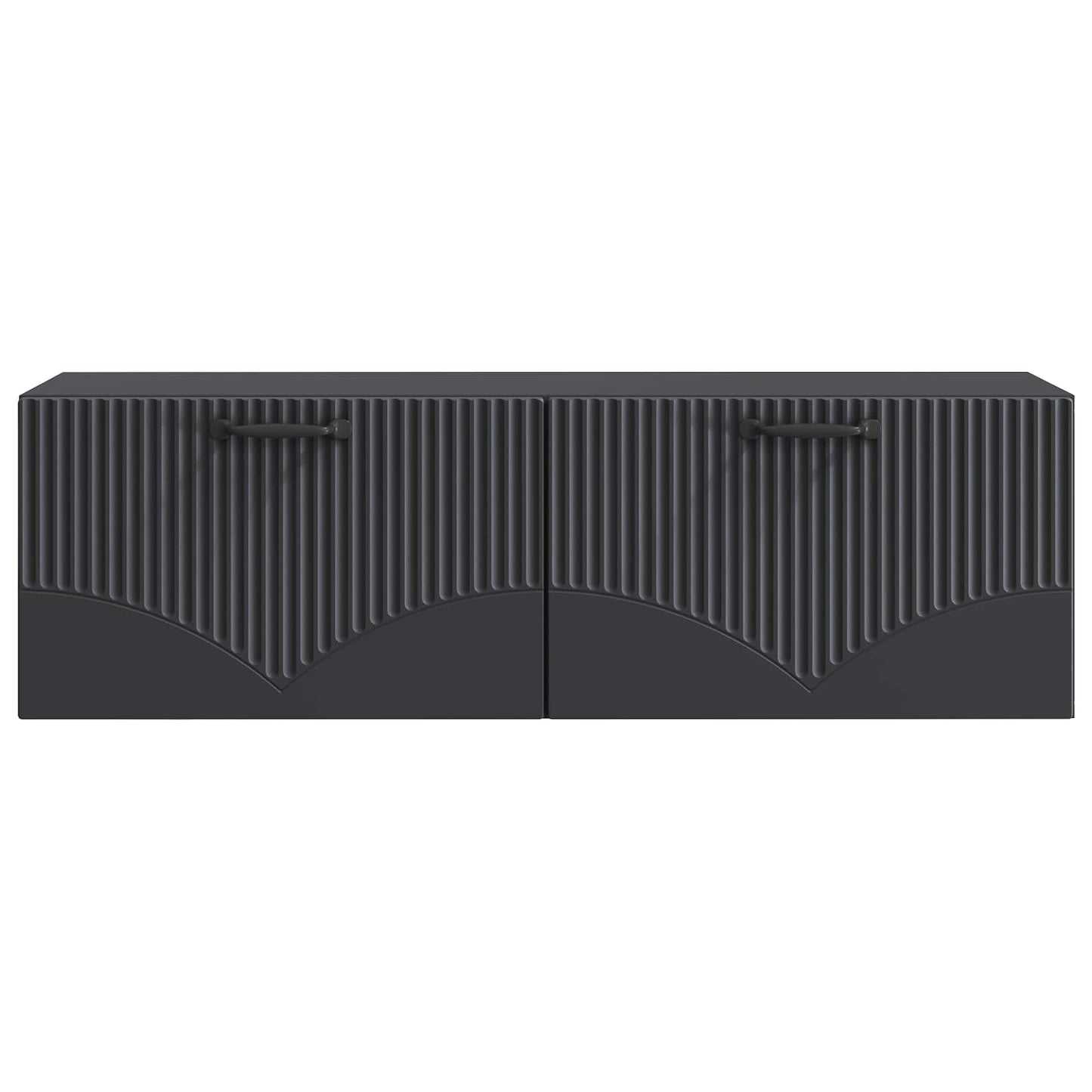 Vegghengt TV skap Svart 98 x 31 x 30 cm Konstruert tre