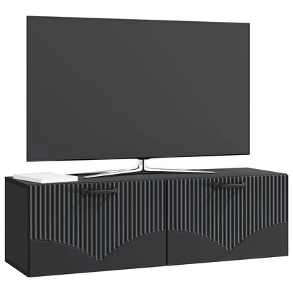 Vegghengt TV skap Svart 98 x 31 x 30 cm Konstruert tre