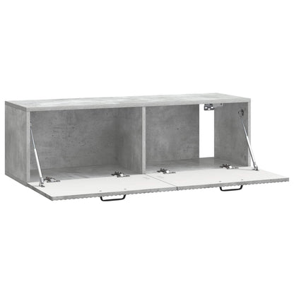 Vegghengt TV skap Betonggrå 98 x 31 x 30 cm Konstruert tre