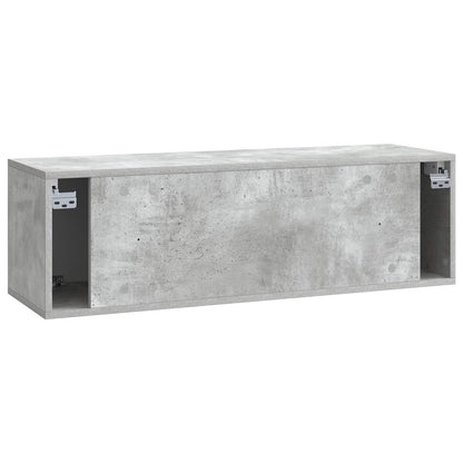Vegghengt TV skap Betonggrå 98 x 31 x 30 cm Konstruert tre