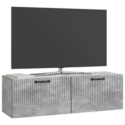 Vegghengt TV skap Betonggrå 98 x 31 x 30 cm Konstruert tre