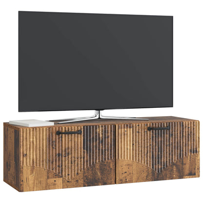 Vegghengt TV skap Gammelt tre 98 x 31 x 30 cm Konstruert tre