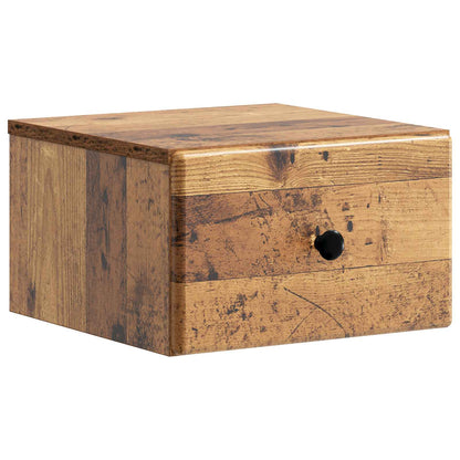 Vegghengt Nattbord 2 pcs Gammelt tre 34,5 x 33 x 20 cm