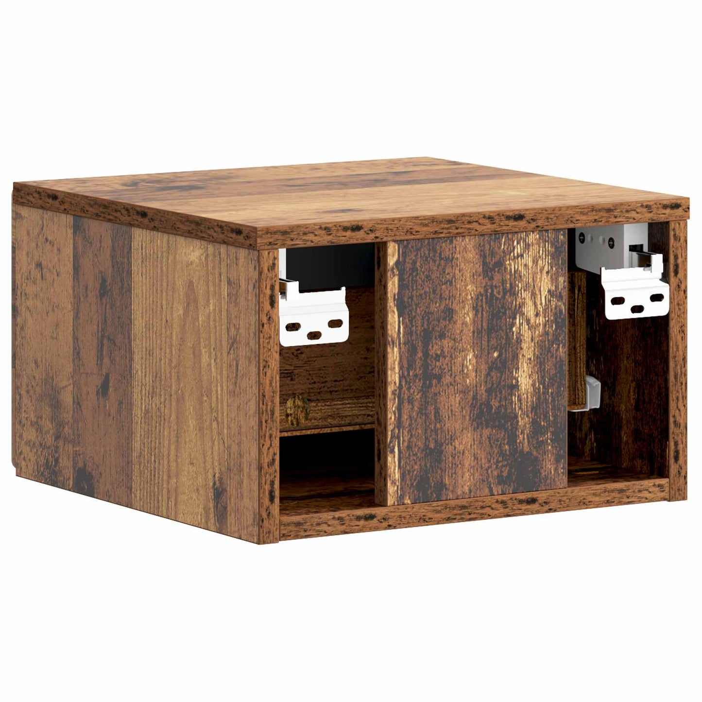 Vegghengt Nattbord 2 pcs Gammelt tre 34,5 x 33 x 20 cm