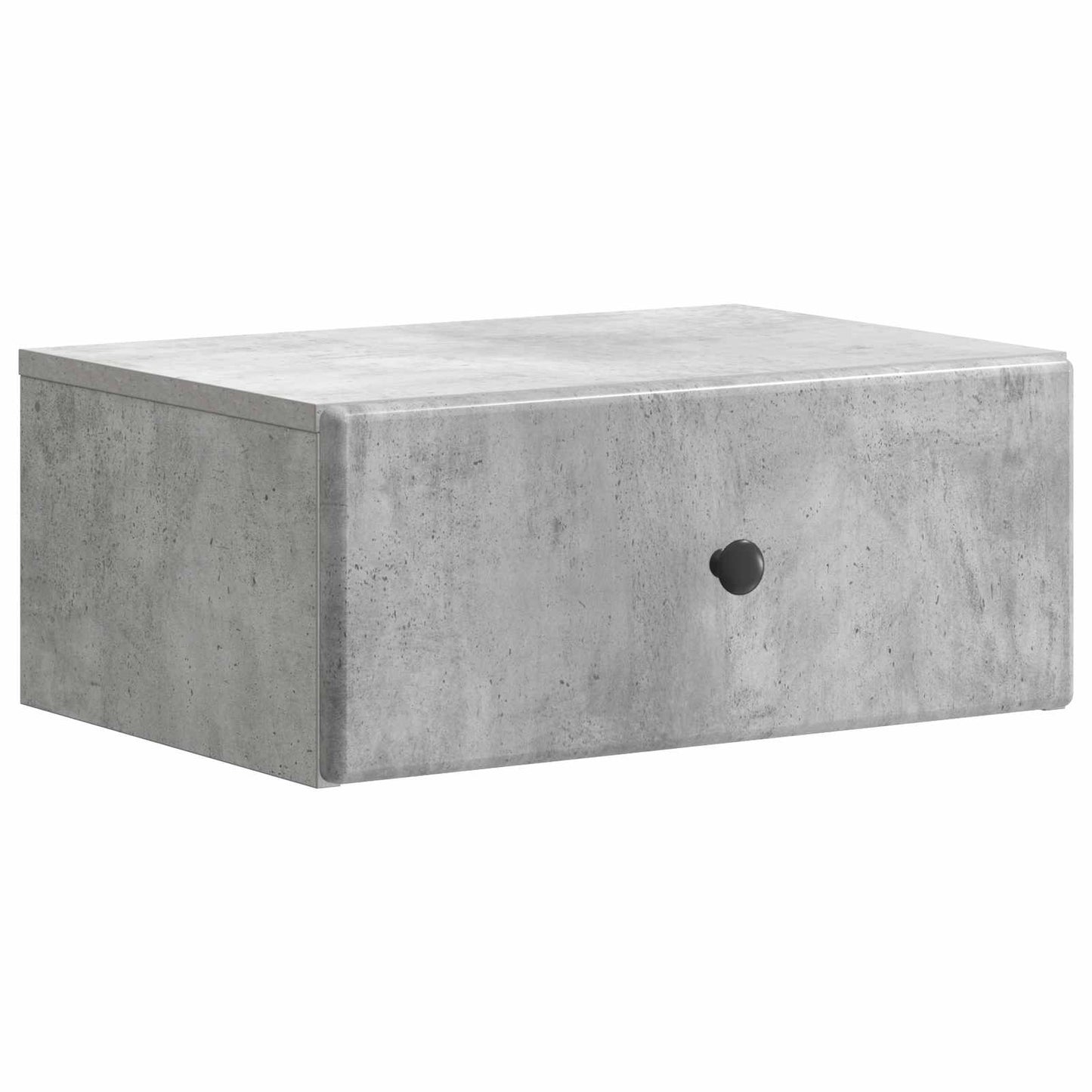 Vegghengt Nattbord med skuff 2 pcs Betonggrå 49 x 34,5 x 20 cm