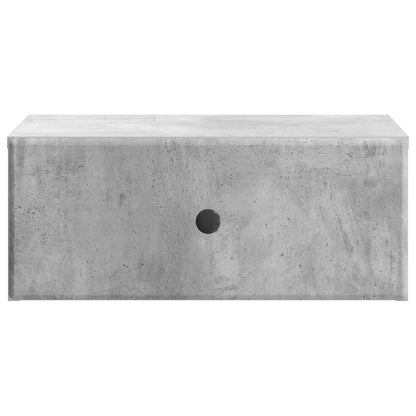 Vegghengt Nattbord med skuff 2 pcs Betonggrå 49 x 34,5 x 20 cm