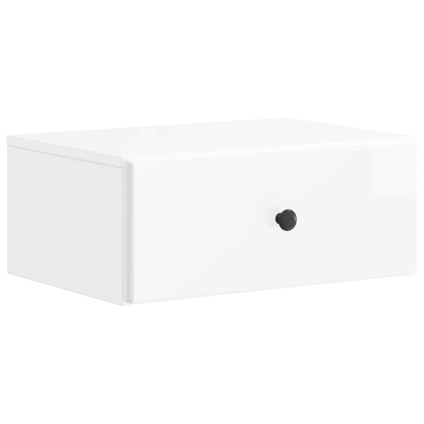 Vegghengt Nattbord 2 pcs Høgglans hvit 49 x 34,5 x 20 cm