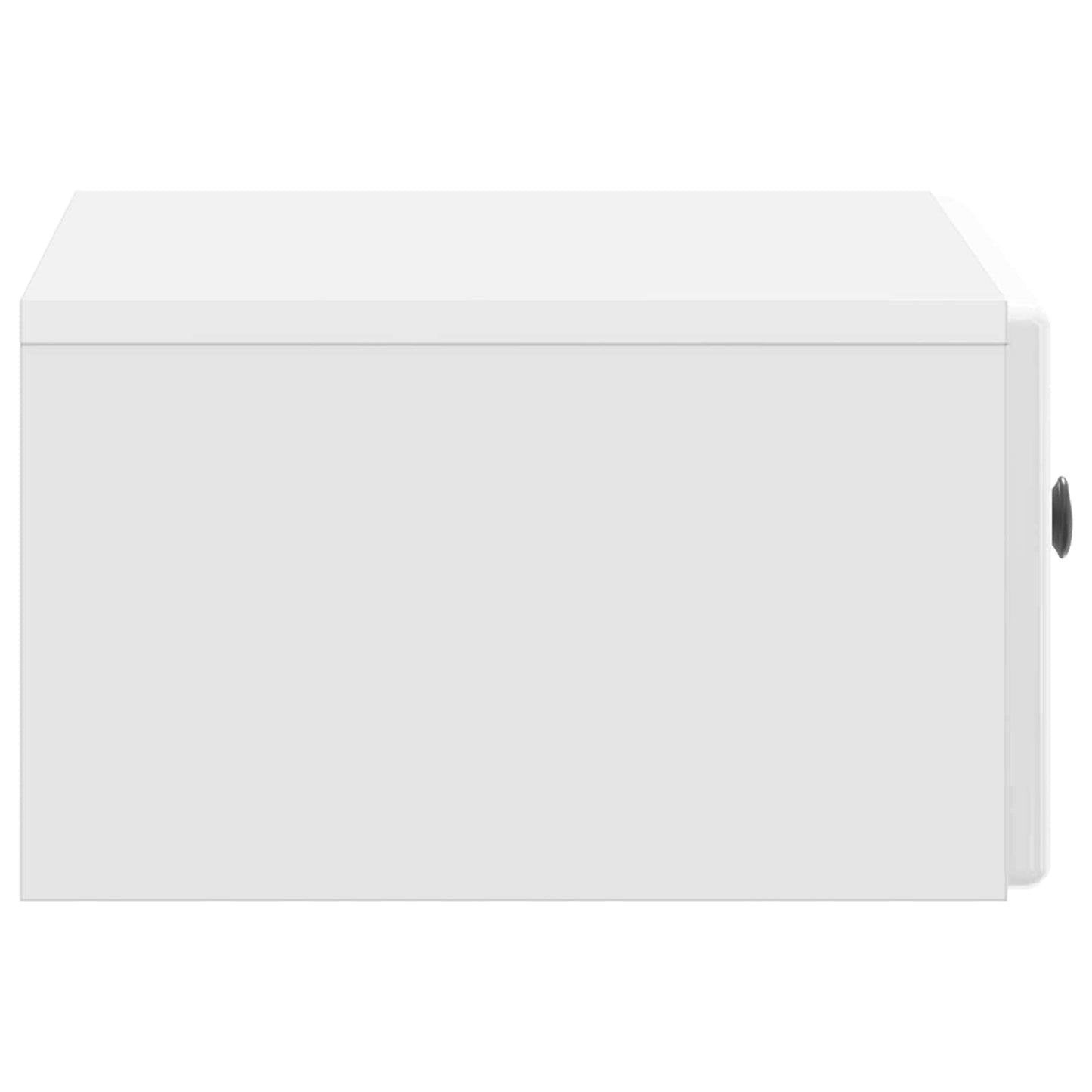 Vegghengt Nattbord 2 pcs Høgglans hvit 49 x 34,5 x 20 cm