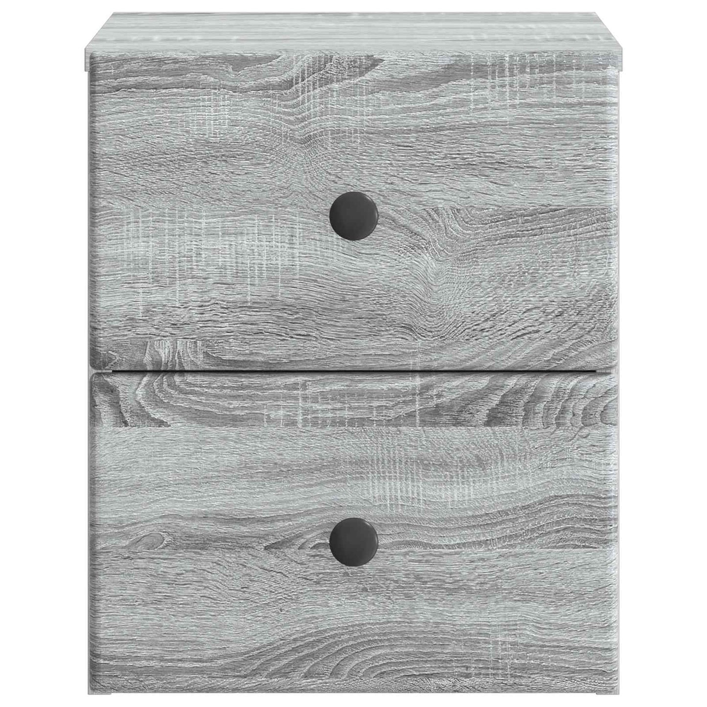 Vegghengt Nattbord med skuff 2 pcs Grå sonoma 34,5 x 33 x 40 cm