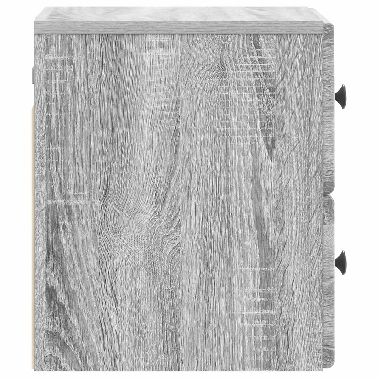 Vegghengt Nattbord med skuff 2 pcs Grå sonoma 34,5 x 33 x 40 cm