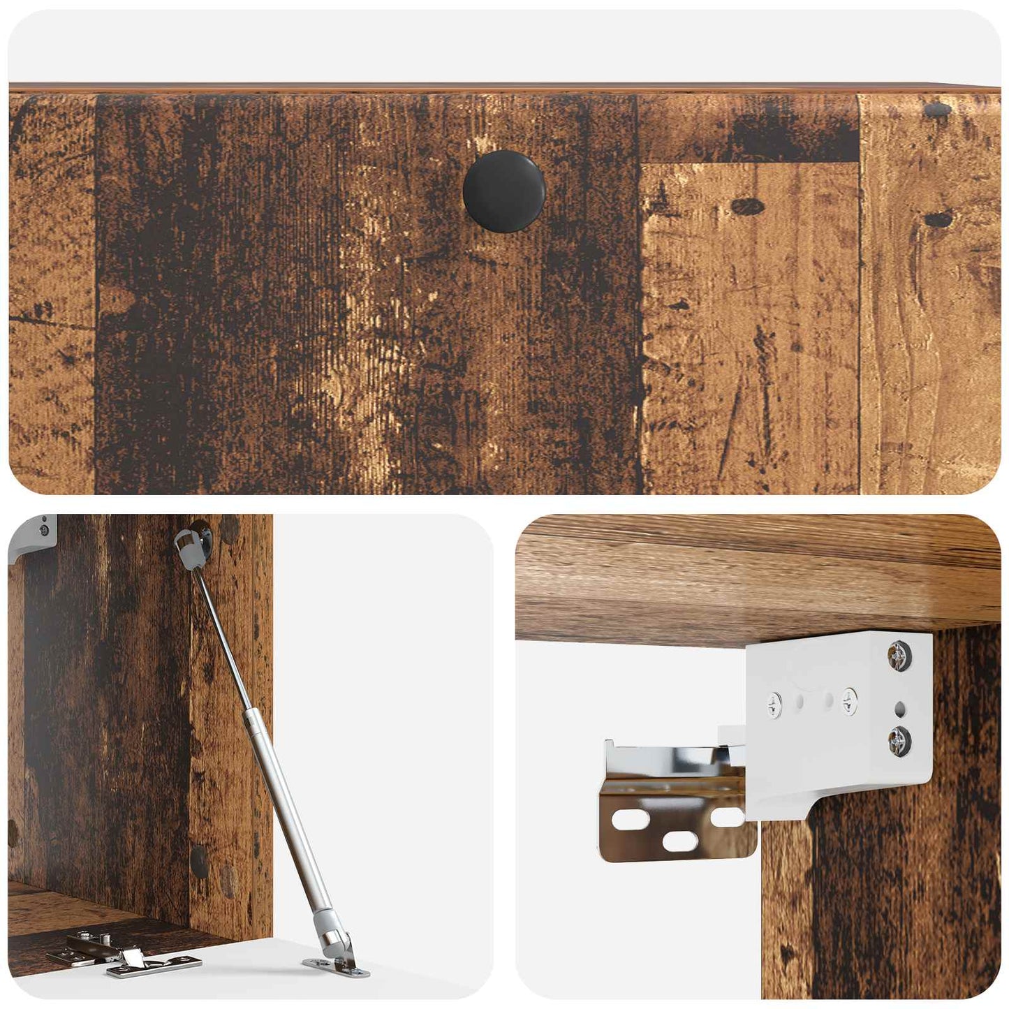 Vegghengt TV skap Gammelt tre 78,5 x 31 x 30 cm Konstruert tre