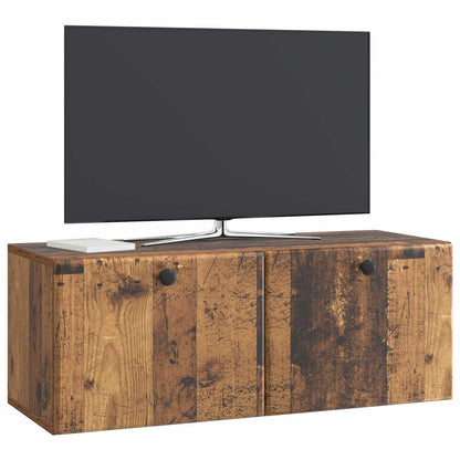Vegghengt TV skap Gammelt tre 78,5 x 31 x 30 cm Konstruert tre