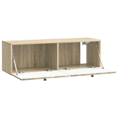 Vegghengt TV skap Sonoma eik 98 x 31 x 30 cm Konstruert tre