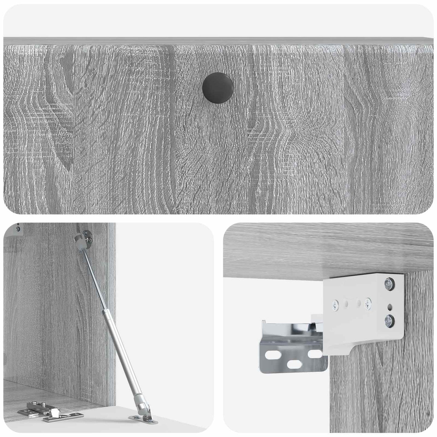 Vegghengt TV skap Grå sonoma 98 x 31 x 30 cm Konstruert tre