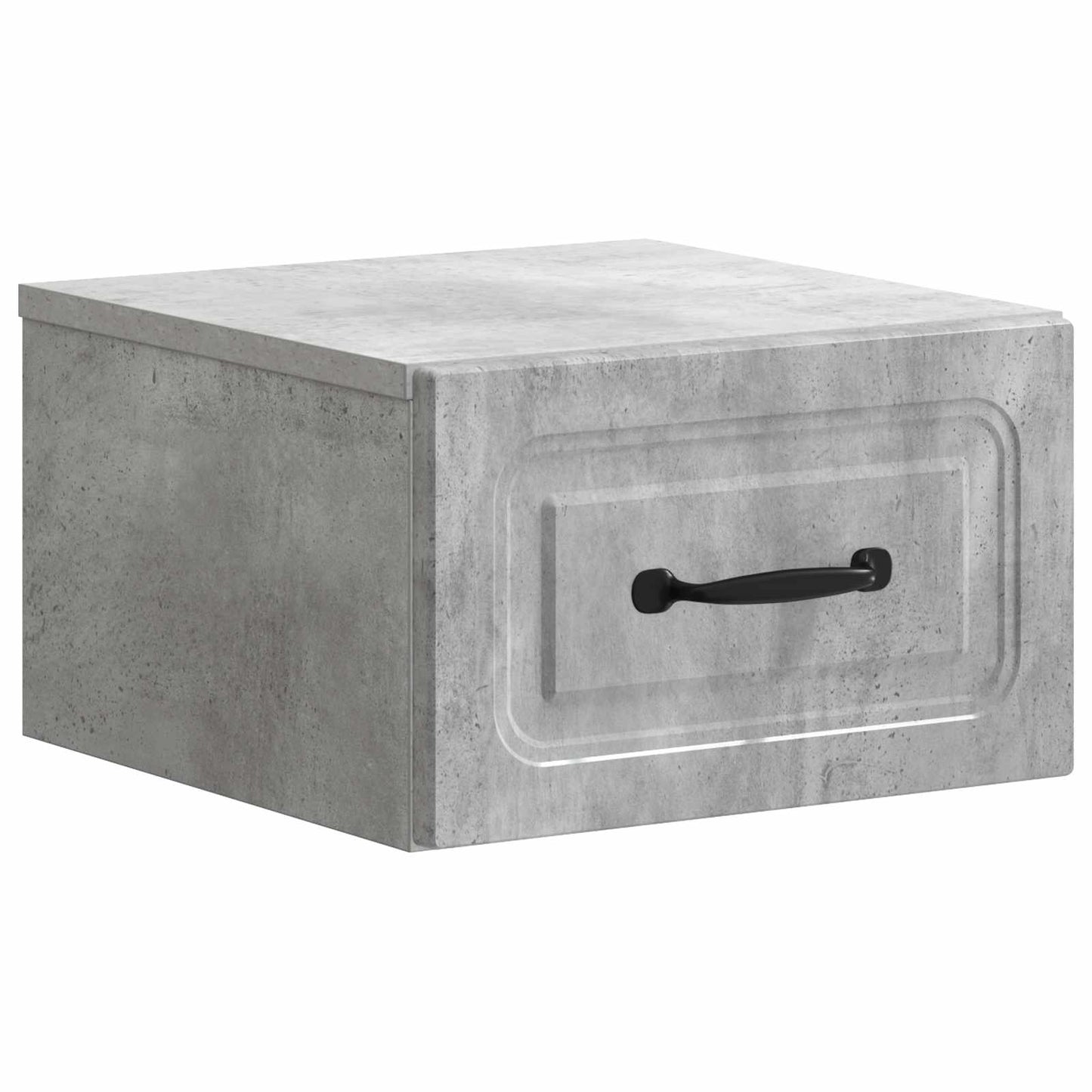 Vegghengt Nattbord med skuff 2 pcs Betonggrå 34,5 x 33 x 20 cm