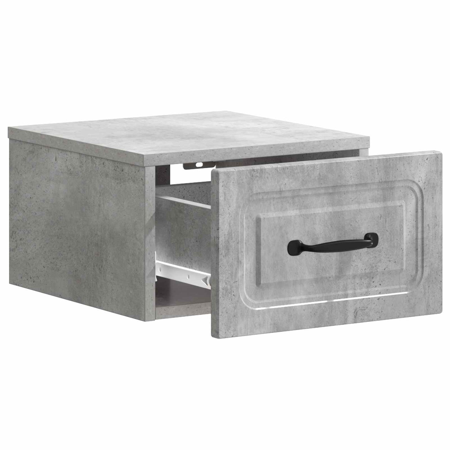 Vegghengt Nattbord med skuff 2 pcs Betonggrå 34,5 x 33 x 20 cm