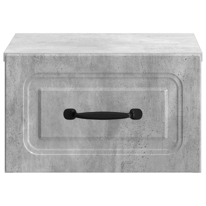 Vegghengt Nattbord med skuff 2 pcs Betonggrå 34,5 x 33 x 20 cm
