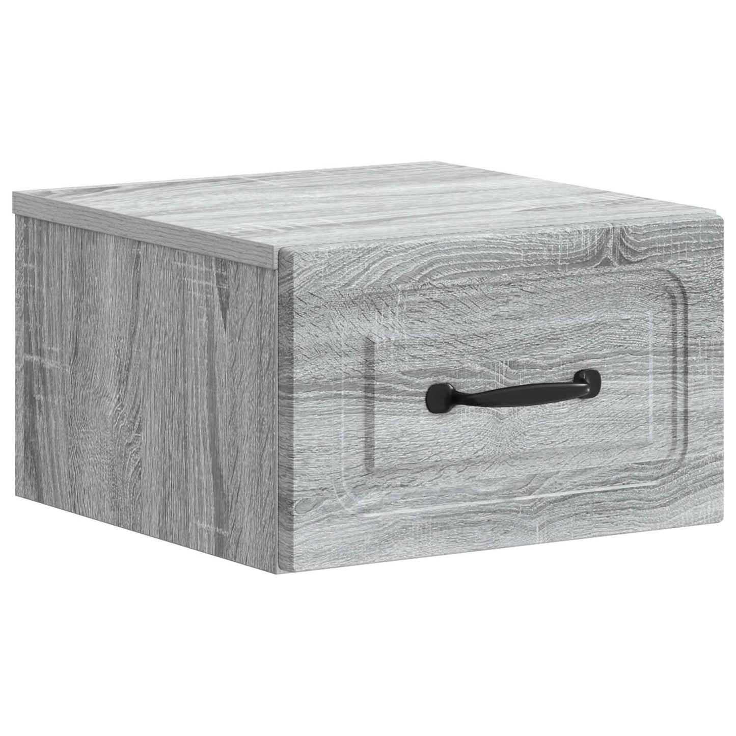 Vegghengt Nattbord med skuff 2 pcs Grå sonoma 34,5 x 33 x 20 cm