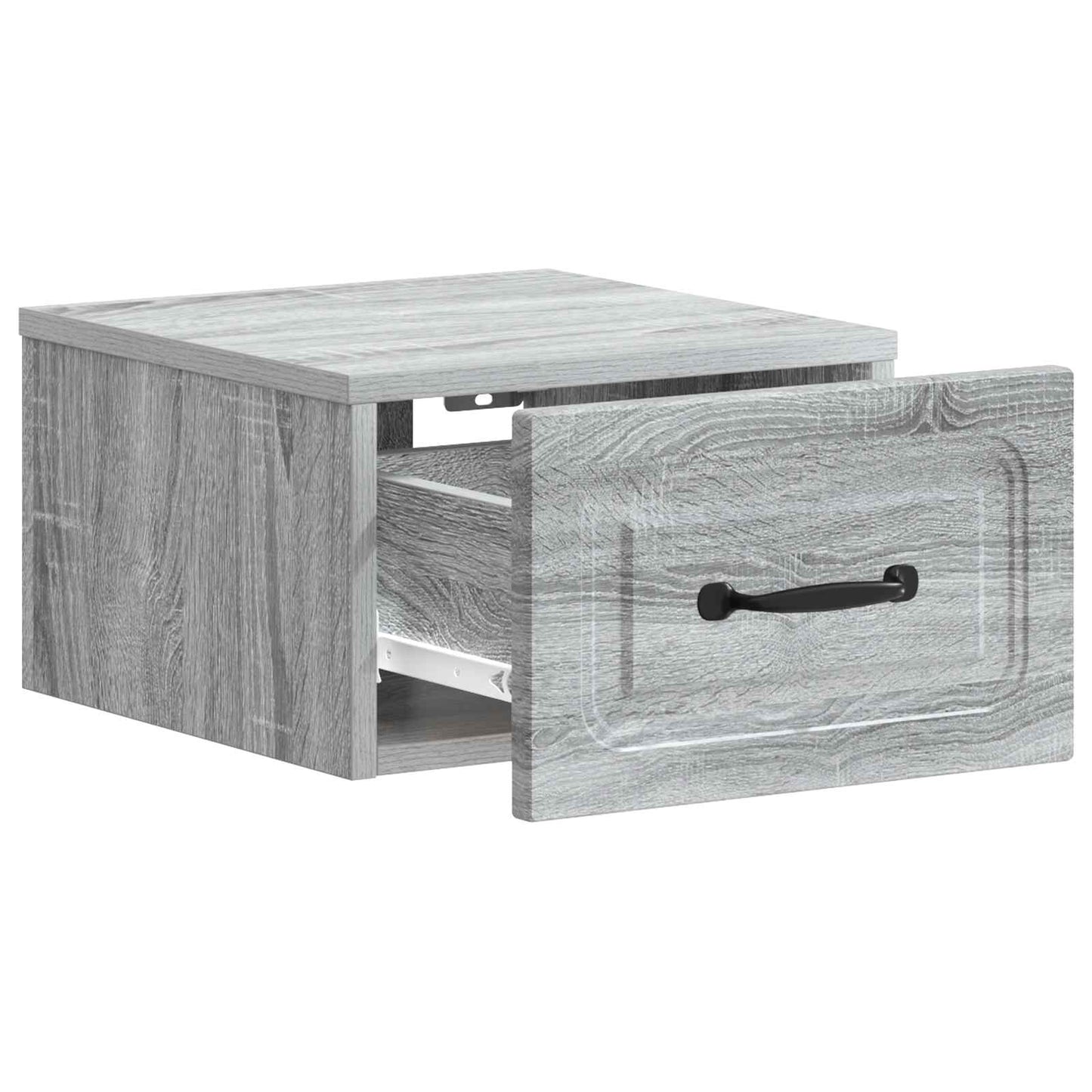 Vegghengt Nattbord med skuff 2 pcs Grå sonoma 34,5 x 33 x 20 cm