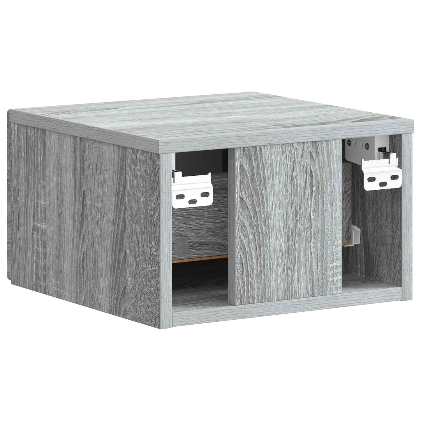 Vegghengt Nattbord med skuff 2 pcs Grå sonoma 34,5 x 33 x 20 cm