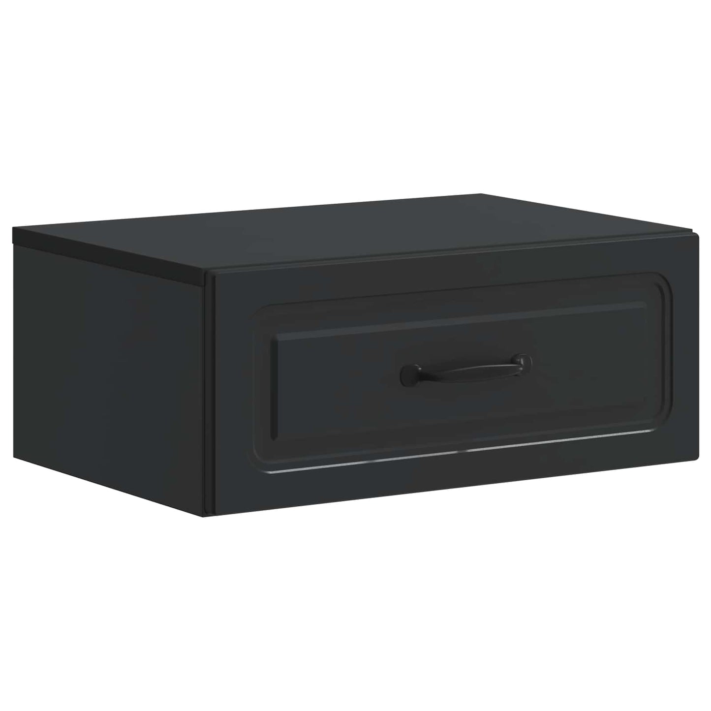 Vegghengt Nattbord 2 pcs Svart 49 x 34,5 x 20 cm Konstruert tre