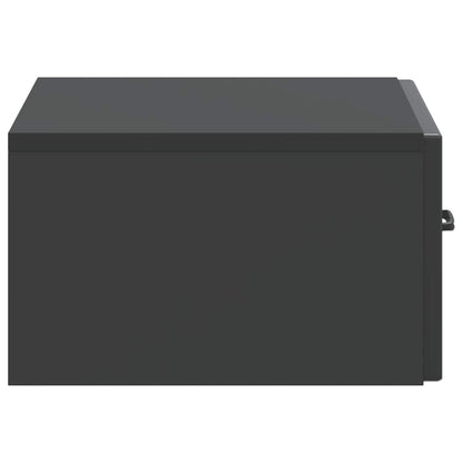 Vegghengt Nattbord 2 pcs Svart 49 x 34,5 x 20 cm Konstruert tre