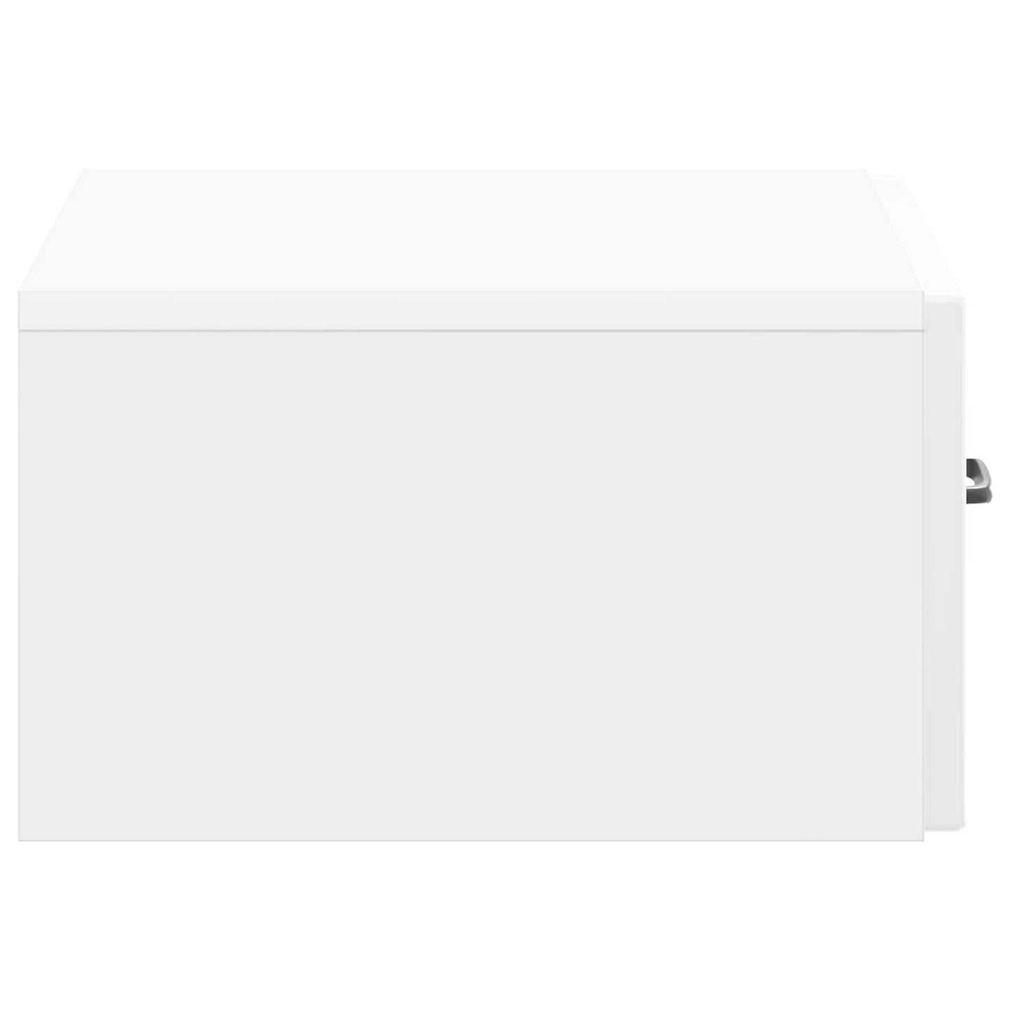 Vegghengt Nattbord 2 pcs Høgglans hvit 49 x 34,5 x 20 cm