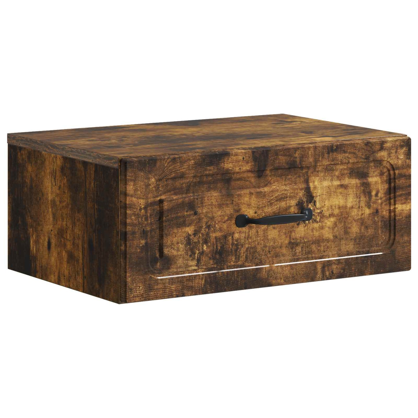 Vegghengt Nattbord med skuff 2 pcs Røkt Eik 49 x 34,5 x 20 cm