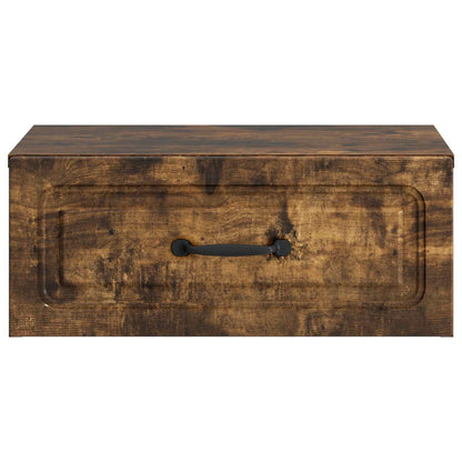 Vegghengt Nattbord med skuff 2 pcs Røkt Eik 49 x 34,5 x 20 cm
