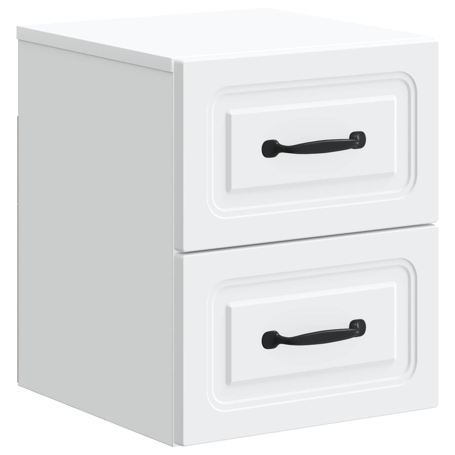 Vegghengt Nattbord 2 pcs Hvit 34,5 x 33 x 40 cm Konstruert tre